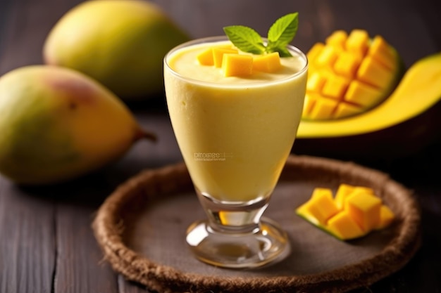 Odświeżający smoothie z mango AI Generative