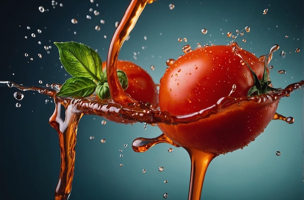 Zdjęcie odświeżający sok pomidorowy