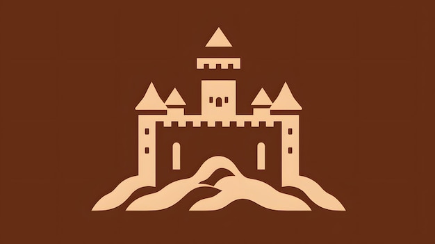Zdjęcie odważna ikona wektora zamku z piasku