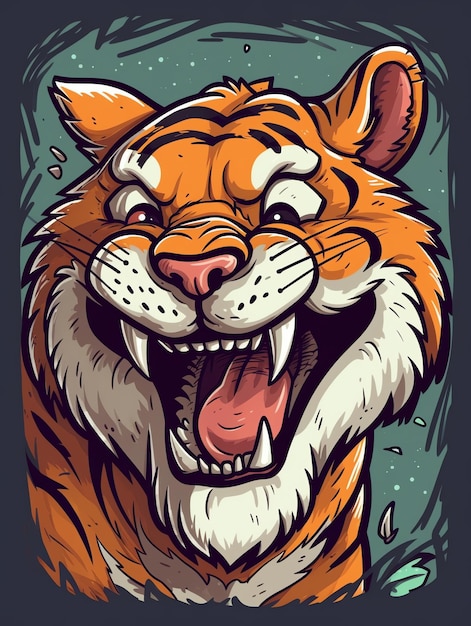 Odważne i zaciekłe projekty koszulek i naklejek z grafiką tygrysa Idealne dla miłośników zwierząt