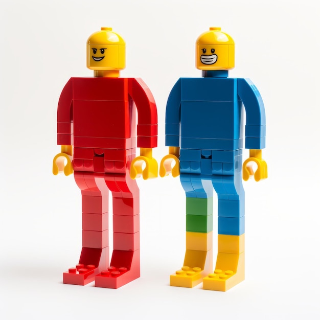 Zdjęcie odważne kolory figur lego inspirowana fotografią bauhaus