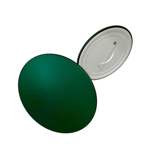 Zdjęcie odznaka makieta zielony kolor psd ikony na przezroczystym tle