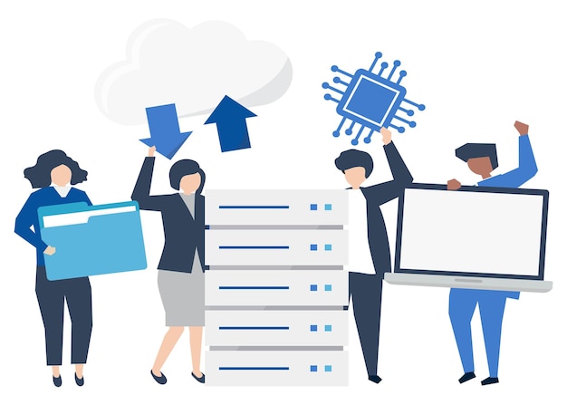 Office cloud storage png clipart cloud computing postacie z kreskówek ilustracja png na przezroczystym tle