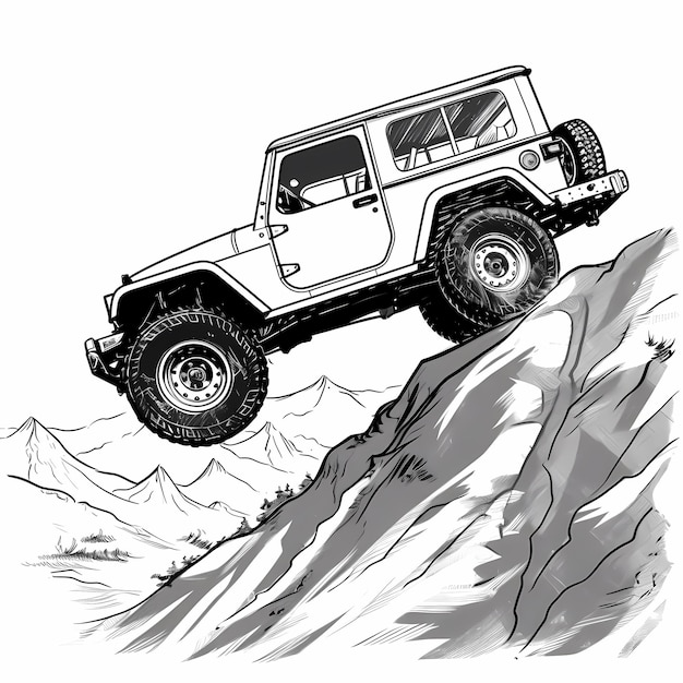 Offroad Expedition Jeep Wrangler w stylu Calvina i Hoba