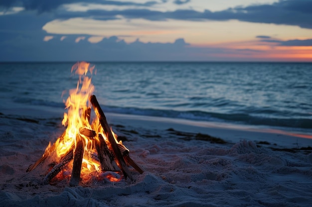 Ogień na plaży