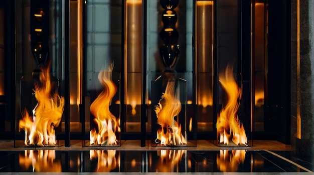 Zdjęcie ogień płonący luksus płomienie tło
