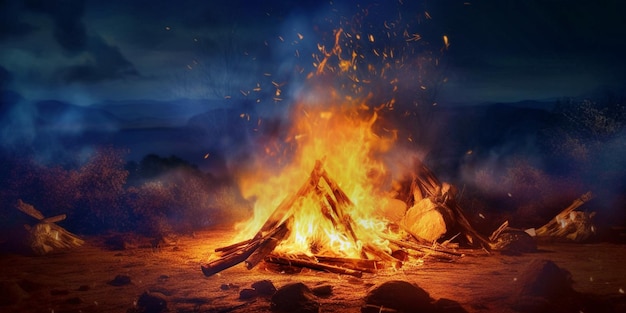 Zdjęcie ognisko na ognisku