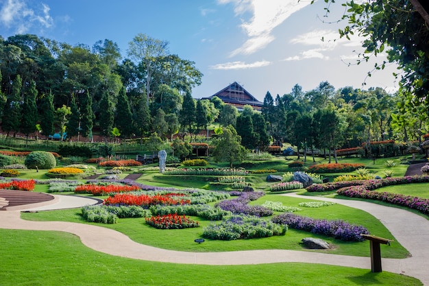 Ogród Doi Dzwonił Królewską Willę, Chiang Raja, Tajlandia