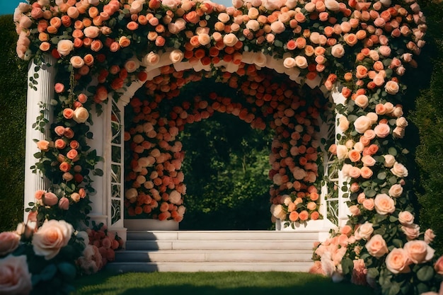 Ogród róż na domu