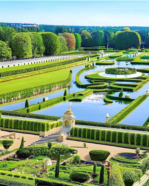 Ogrody Wersalu – zielone oazy, ogrody pałacowe z labiryntowymi fontannami i rzeźbami