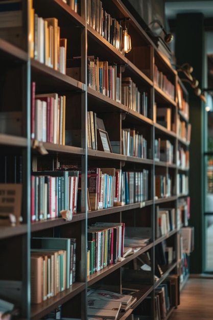 Ogromna kolekcja książek na półce biblioteki