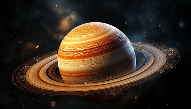 Zdjęcie ogromny kosmos planeta saturn i wenus zdjęcie w przestrzeni kosmicznej niebiańskie piękno