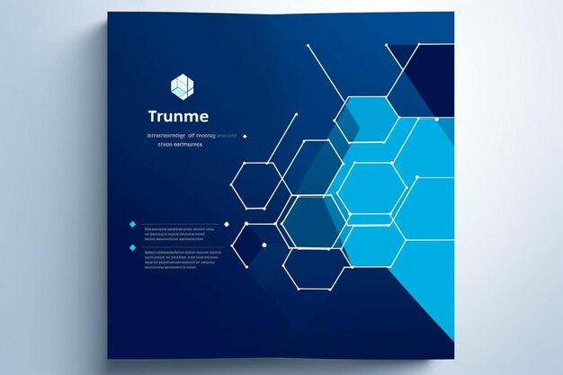Zdjęcie okładka broszury korporacyjnej z minimalistycznym elementem geometrycznym