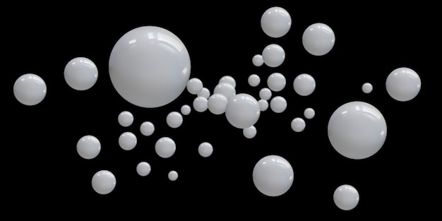 Okrąg abstrakcyjna swobodnie pływająca piłka Błyszczący geometryczny tło 3d ilustracji