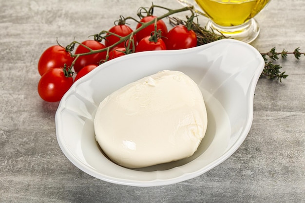 Okrągła Kulka Z Młodego Sera Mozzarella