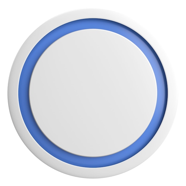 Zdjęcie okrągły przycisk 3d pusty przycisk ilustracja 3d