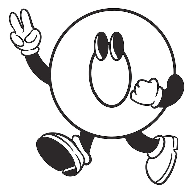 Okrągły znak png retro ilustracja przezroczysty tło