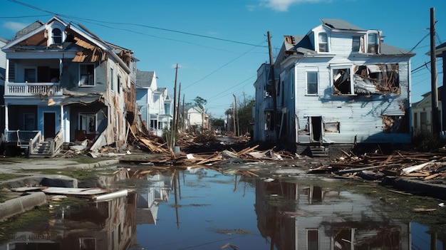 Okropne zniszczenia po huraganie na domach