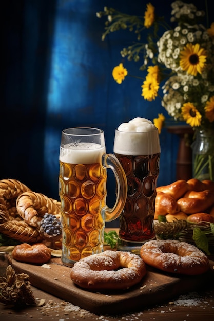 Oktoberfest smaczne bawarskie przekąski do piwa festiwalowego