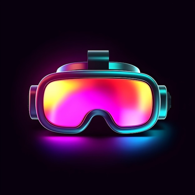 Okulary 3D w neonowych kolorach