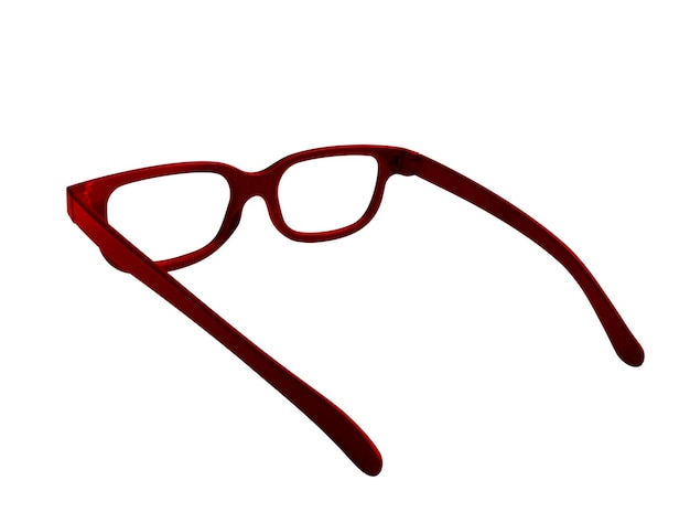 Okulary izolowane na czerwono