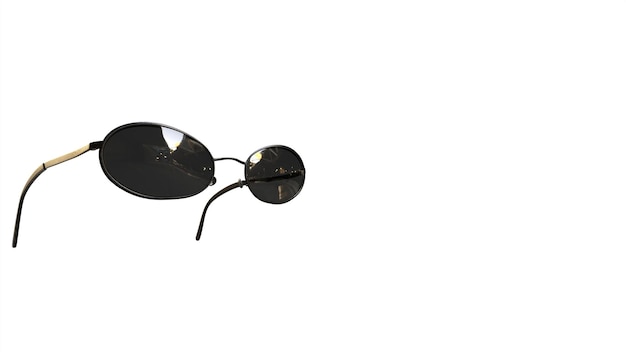 okulary przeciwsłoneczne modelowanie 3d na białym tle