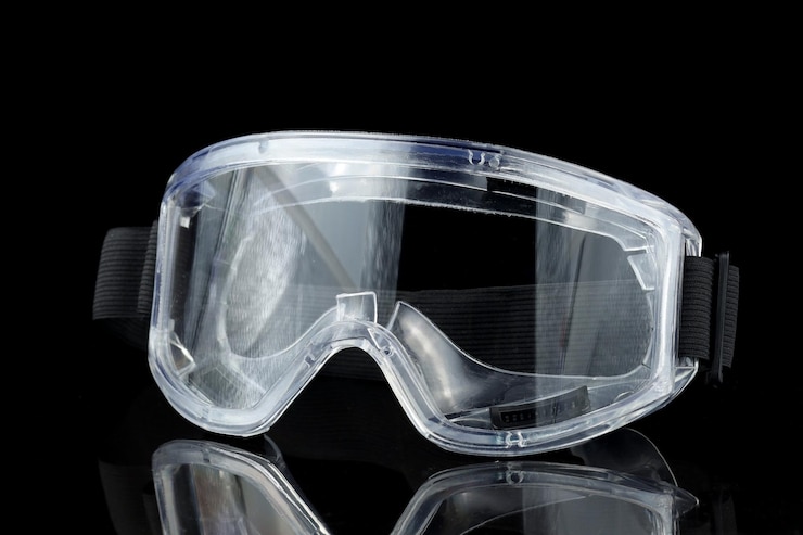 Zdjęcie okulary zabezpieczające są z plastiku ochrona oczu