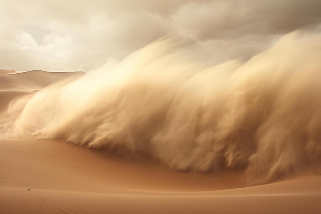 Olbrzymia wydma piaskowa na pustyni
