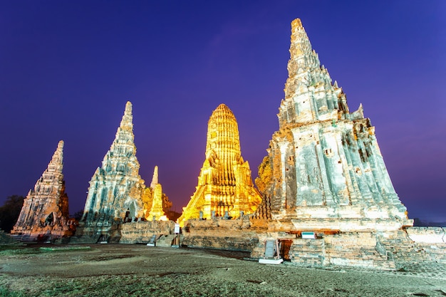 Old Temple Wat Chaiwatthanaram Z Prowincji Ayutthaya