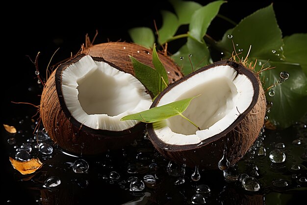 olej kokosowy na łupinach kokosa