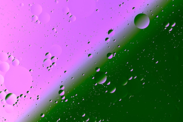 Olej na wodzie płaski kolorowy bichromia makro abstrakcyjny obraz tła fotograficznego