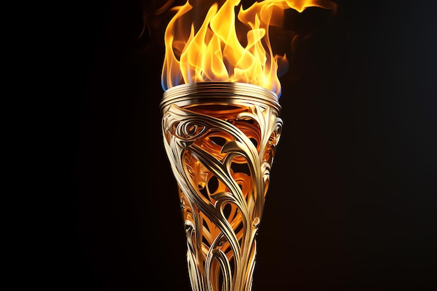 Zdjęcie olimpijski płomień wygenerowany przez sztuczną inteligencję