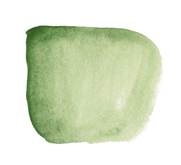 Zdjęcie oliwkowo-zielona akwarela na białym tle abstrakcyjne miejsce z rozwodami i granicami akwarela ramka z miejscem na kopię tekstu