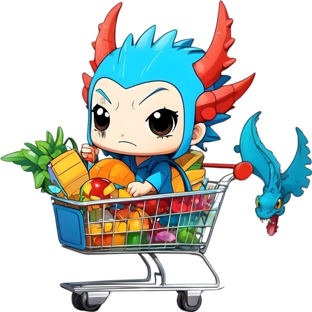 One Piece anime z torbą na zakupy Anime zakupy towarów Shopping for One Piece Anime Luffy