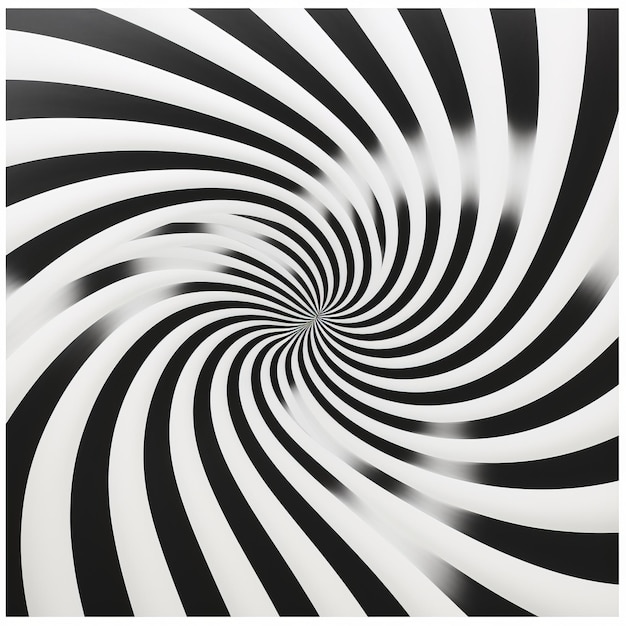 Op Art Zainspirowany Optycznym Projektem Z Czarno-białym Wzorem Spiralnym