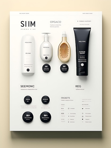 Zdjęcie opakowanie butelki odżywki do włosów z eleganckim białym pudełkiem minimalist co web layout figma design