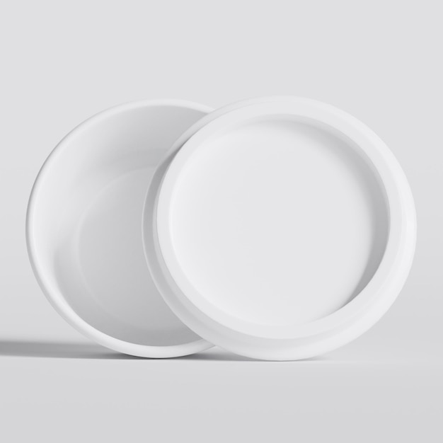 Opakowanie do odbioru pojemnik do fast foodów lub przekąsek odizolowany na tle 3d rendering