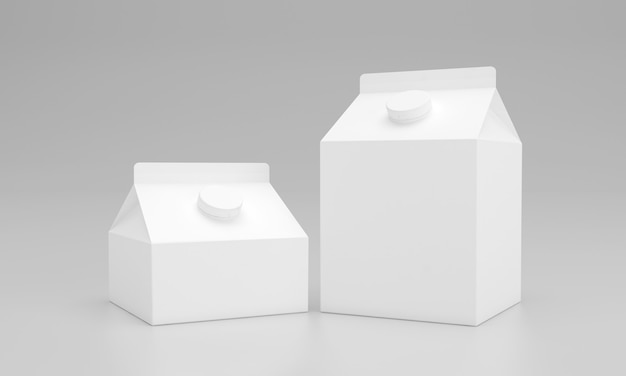 Opakowanie opakowań mlecznych Projektowanie opakowań 3D Renderowane