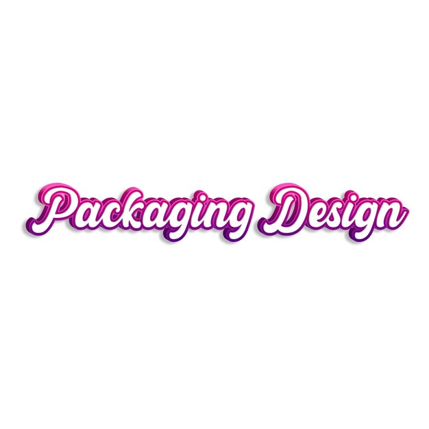 OpakowanieDesign typografia 3d design żółty różowy biały tło zdjęcie jpg