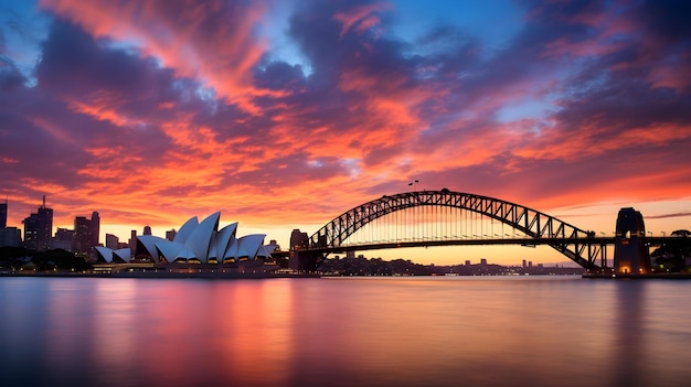 Opera w Sydney i most Harbour Bridge
