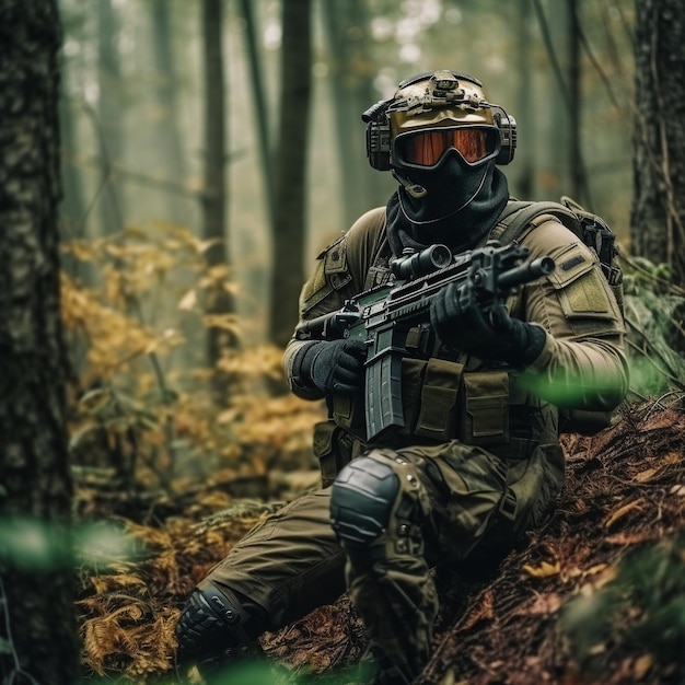 Zdjęcie operacja sił specjalnych żołnierza airsoft