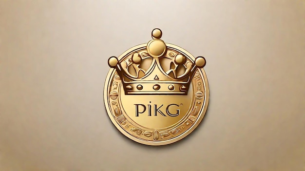 Zdjęcie opulentny 3d emblemat dla królewskiego luksusu