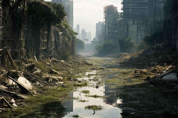 Opuszczone miasto w dżungli Wpływ urbanizacji na naturalne siedliska