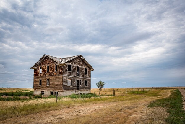 Opuszczony Szpital W Wymarłym Mieście Robsart Saskatchewan