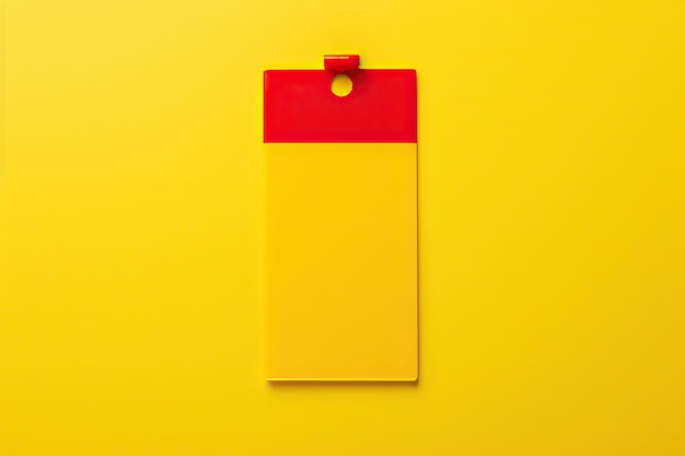 Organ wystawiający żółte i czerwone kartki na białym tle w piłce nożnej Koncepcja kary piłkarskiej