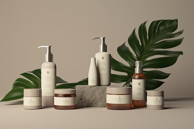 Organic skincare brand design minimalistyczny luksusowy