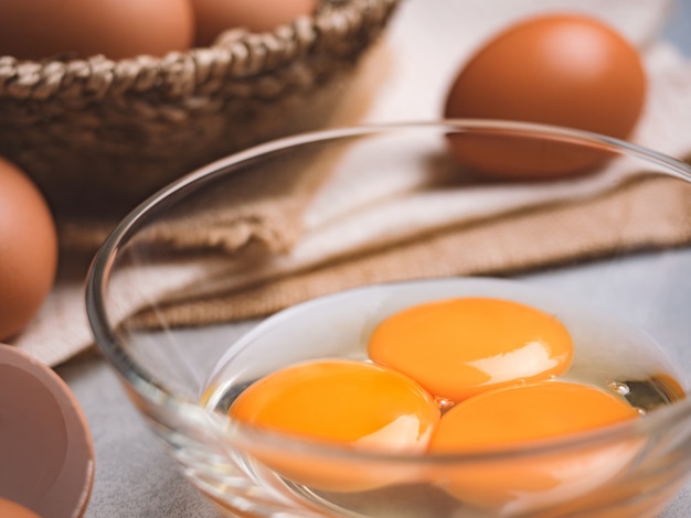 Organiczne jaja kurze składniki żywności