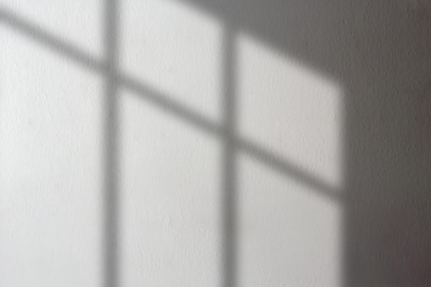 Organiczny cień okna na białej betonowej ścianie Efekt nakładania na zdjęcie Scena naturalnego światła