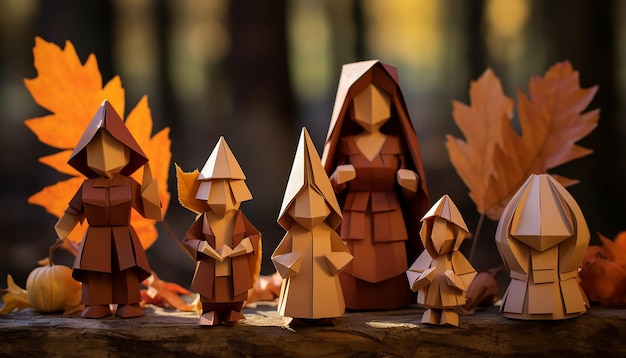 origami koncepcja Święta Dziękczynienia