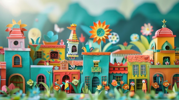 Origami Paper Town Cinco de Mayo Festive Joy Essence